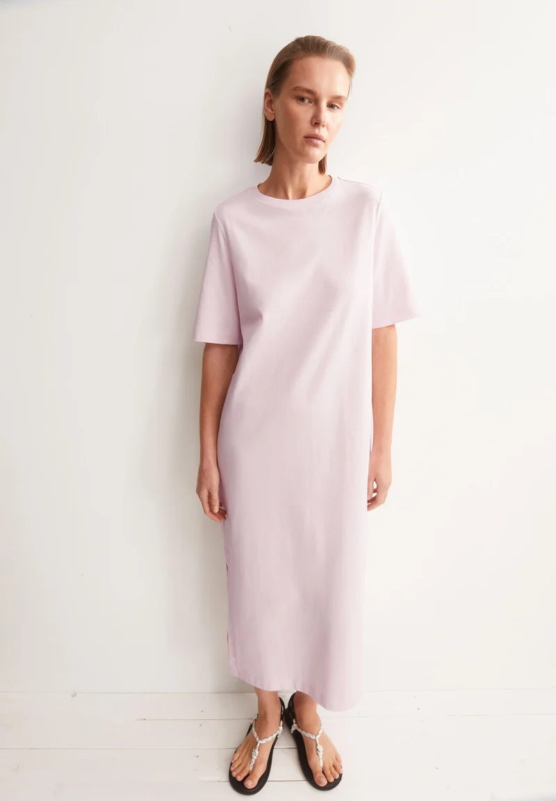 XELINAA JERSEY-MIDI-KLEID | pink mist