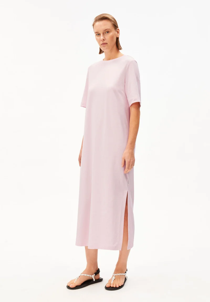 XELINAA JERSEY-MIDI-KLEID | pink mist