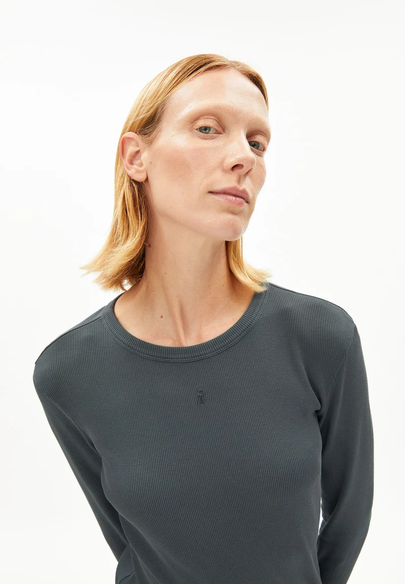 GMT DYE RIPP-LANGARMSHIRT | space steel