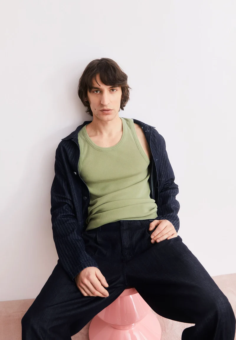 GMT DYE TANKTOP | fatigue green washed