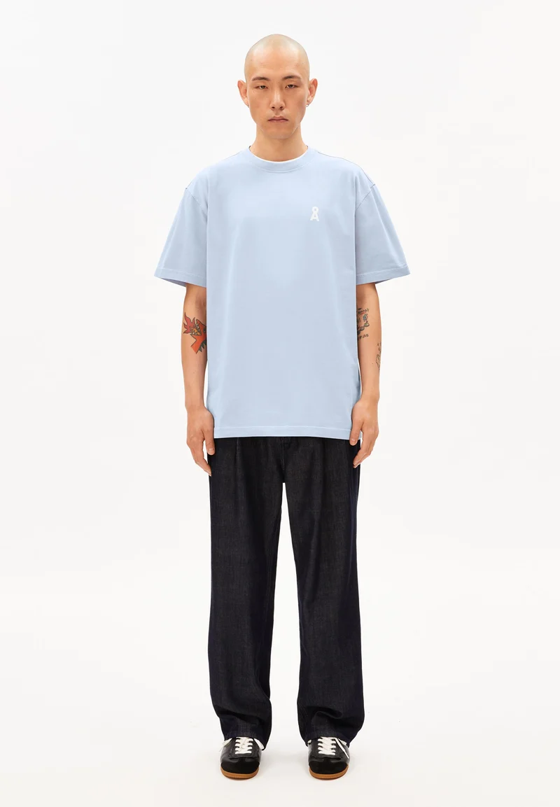 MAARKOS GMT DYE BIKE T-SHIRT | wedgewood washed