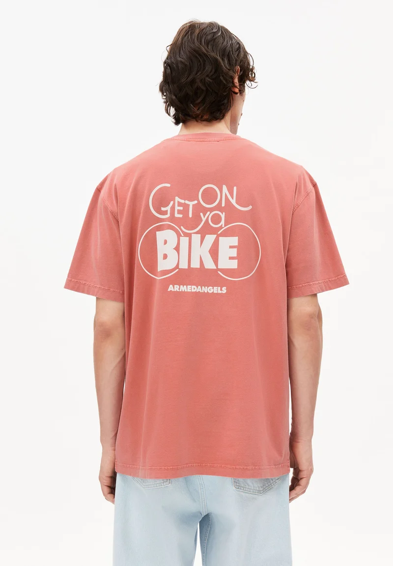 MAARKOS GMT DYE BIKE T-SHIRT | tabasco red washed