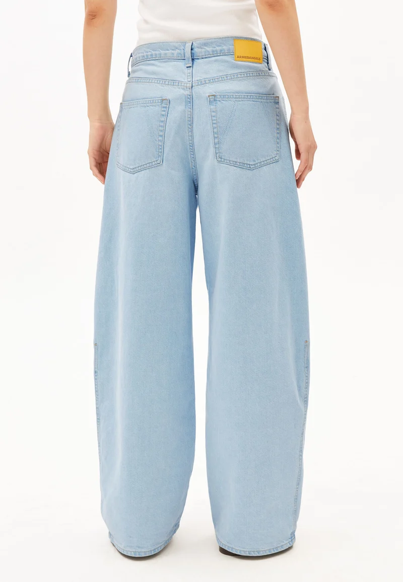 AALTHEA MID WAIST BARREL JEANS | barrea