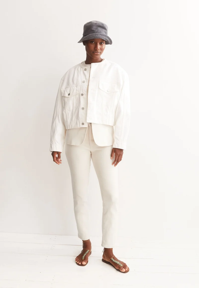 LEJAANI HIGH WAIST SLIM JEANS | undyed