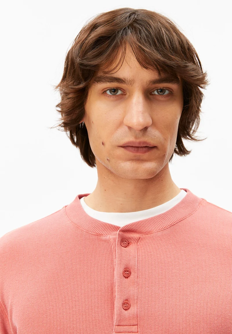 HENLY GMT DYE LANGARMSHIRT | tabasco red washed