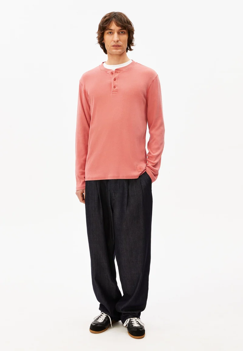 HENLY GMT DYE LANGARMSHIRT | tabasco red washed
