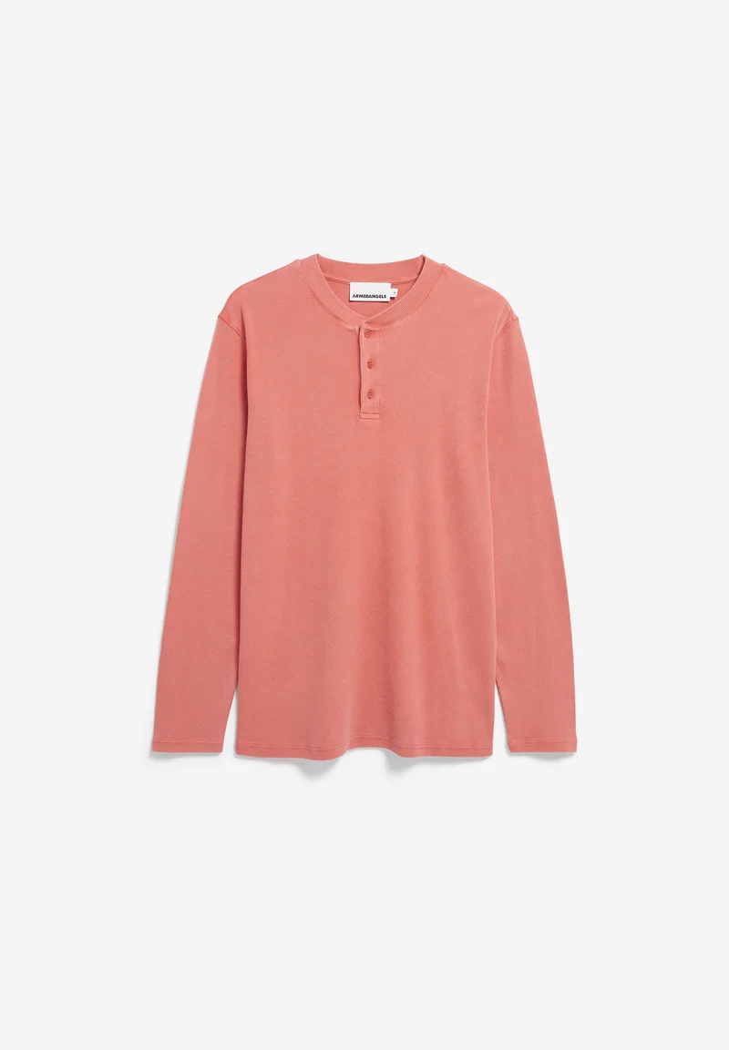 HENLY GMT DYE LANGARMSHIRT | tabasco red washed