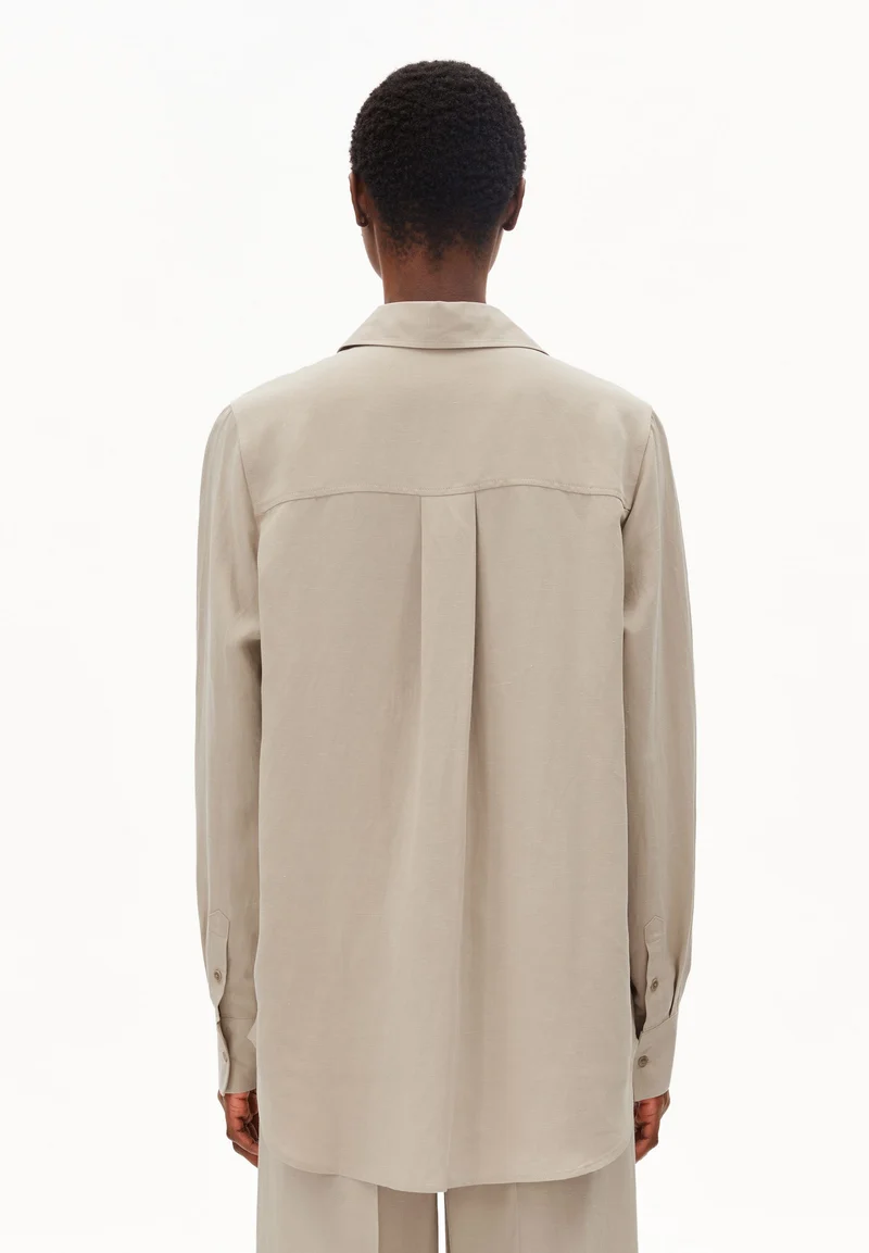 LEINEN-MIX BLUSE | sandstone