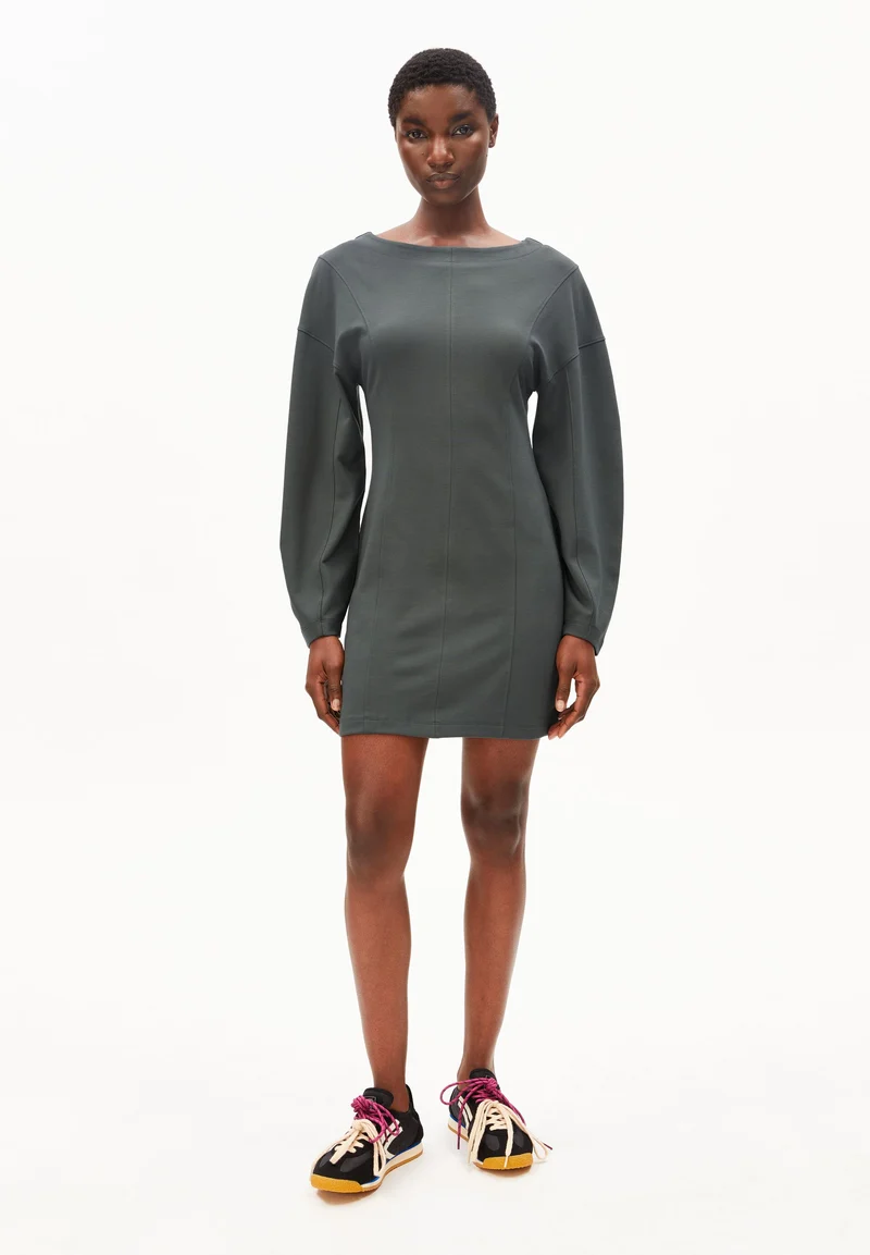 BARREL MINI-JERSEYKLEID | space steel