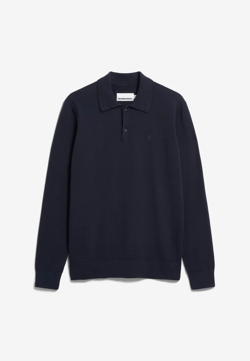 STRICK-POLOLANGARMSHIRT | night sky