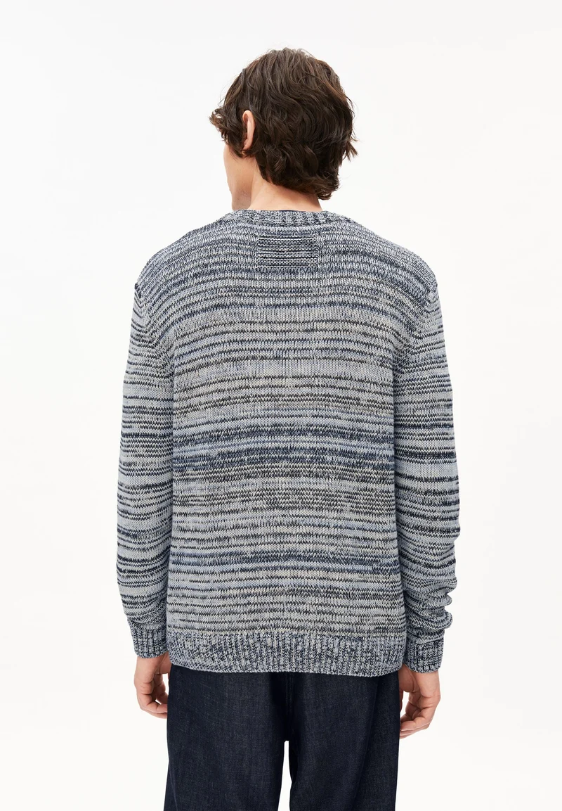 GARN-MIX STRICKPULLOVER | black-oatmilk-wedgwood