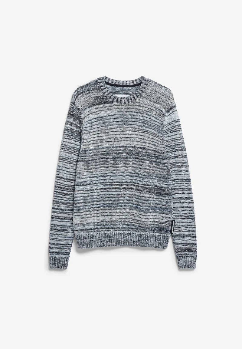 GARN-MIX STRICKPULLOVER | black-oatmilk-wedgwood