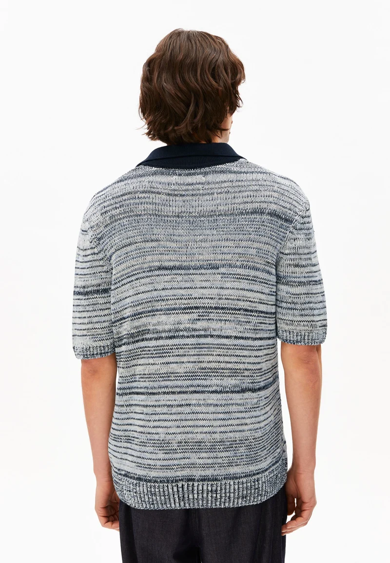 GARN-MIX POLOSHIRT | black-oatmilk-wedgwood