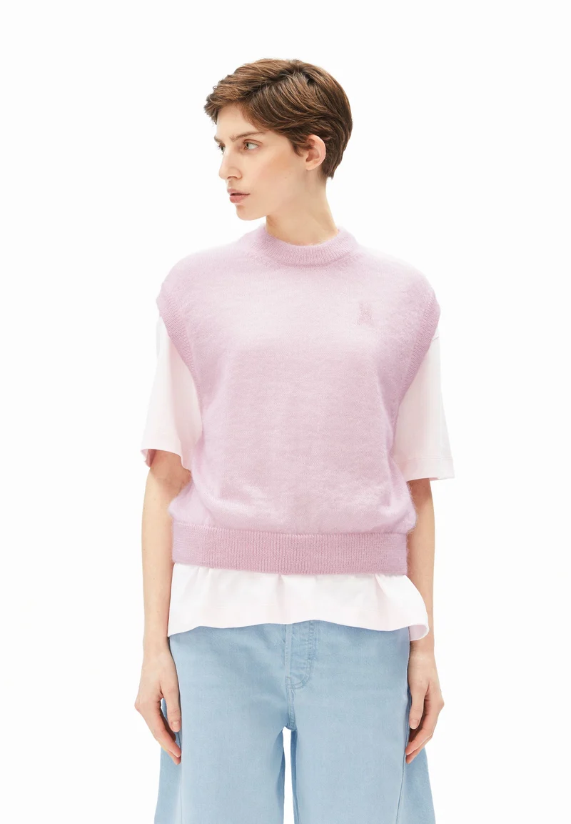 MOHAIR BLEND KNIT VEST