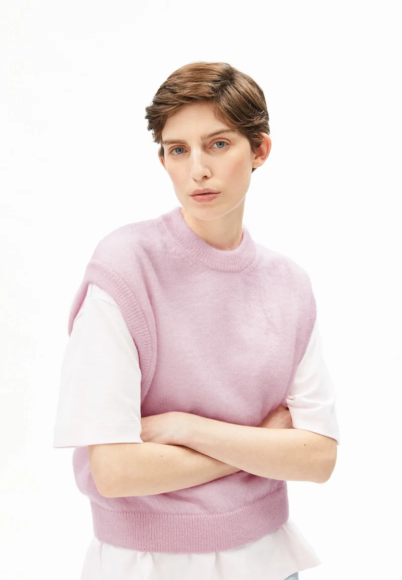 MOHAIR-MIX STRICKPULLUNDER | pink mist