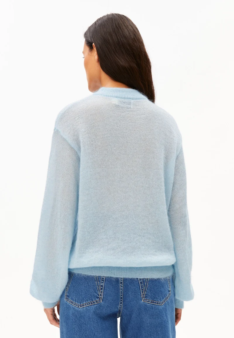 MOHAIR-MIX STRICKPULLOVER | blue glow