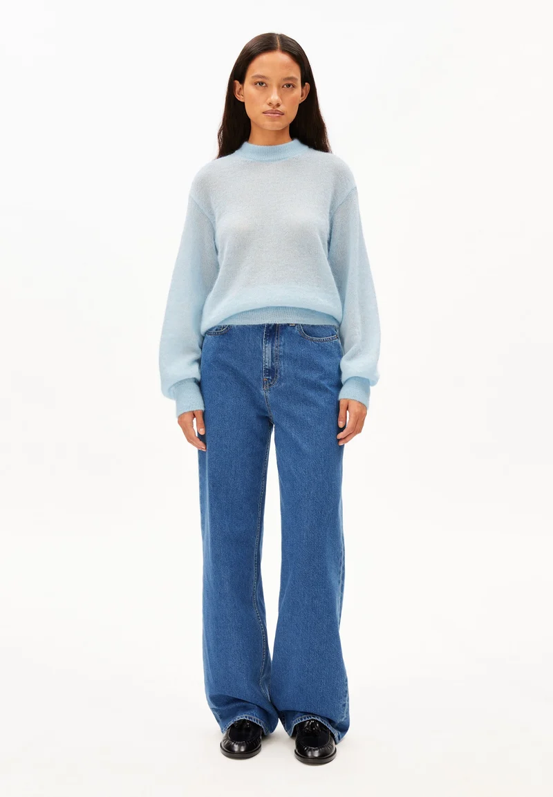 MOHAIR-MIX STRICKPULLOVER | blue glow