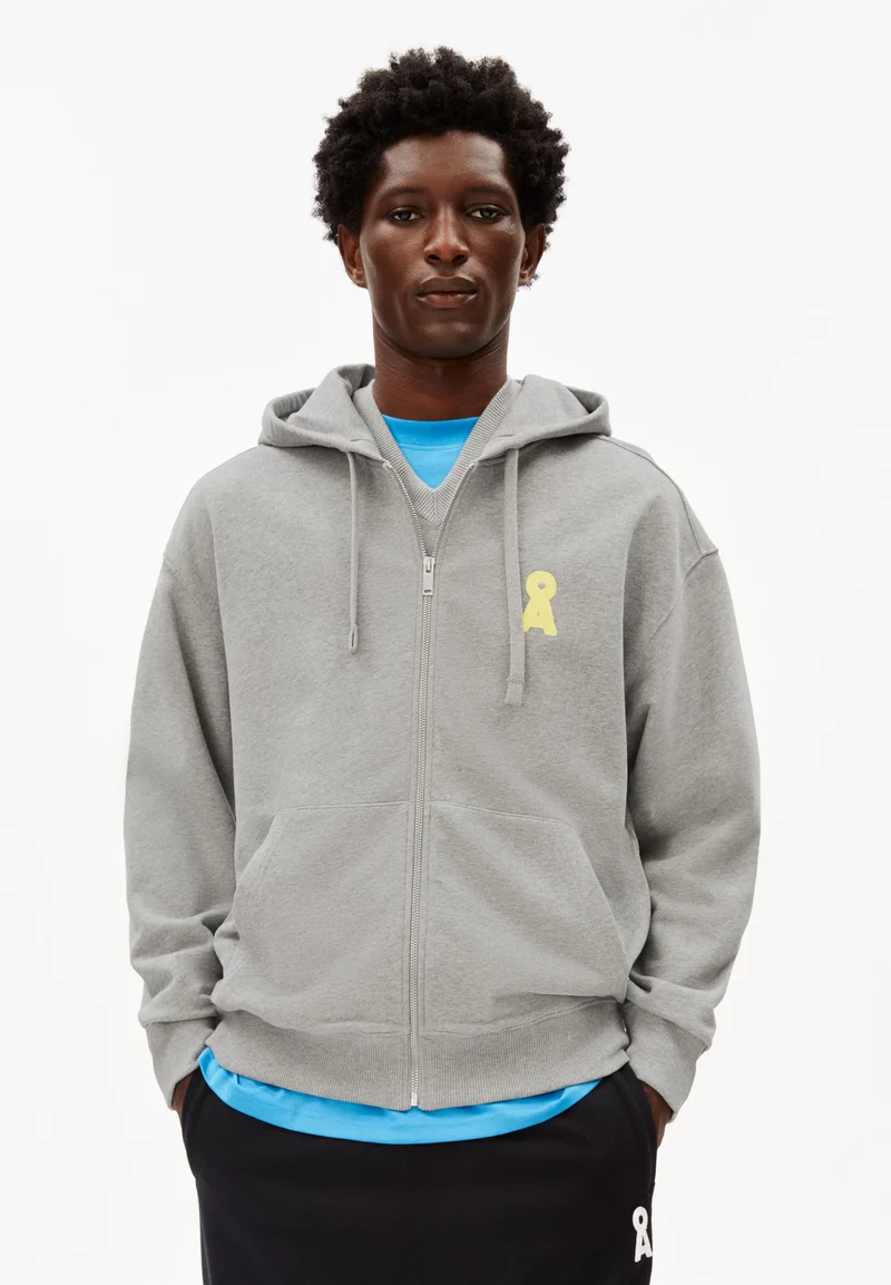 SAROMIAAN SWEATJACKE | silver melange