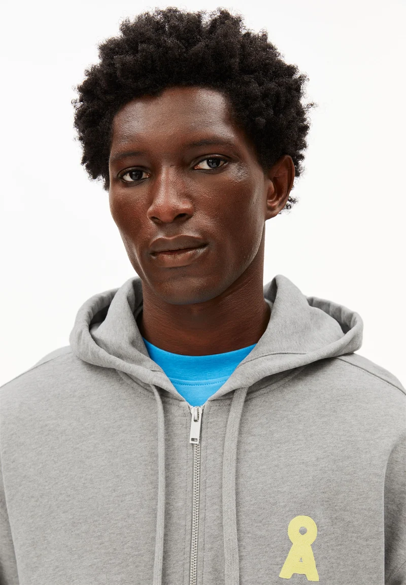 SAROMIAAN SWEATJACKE | silver melange