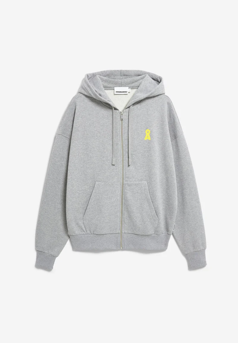 SAROMIAAN SWEATJACKE | silver melange