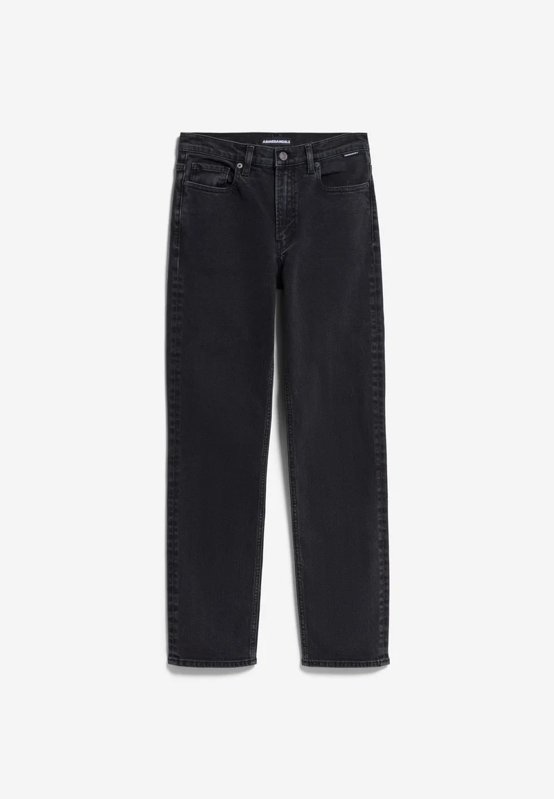 CARENAA MID WAIST STRAIGHT JEANS | ebony