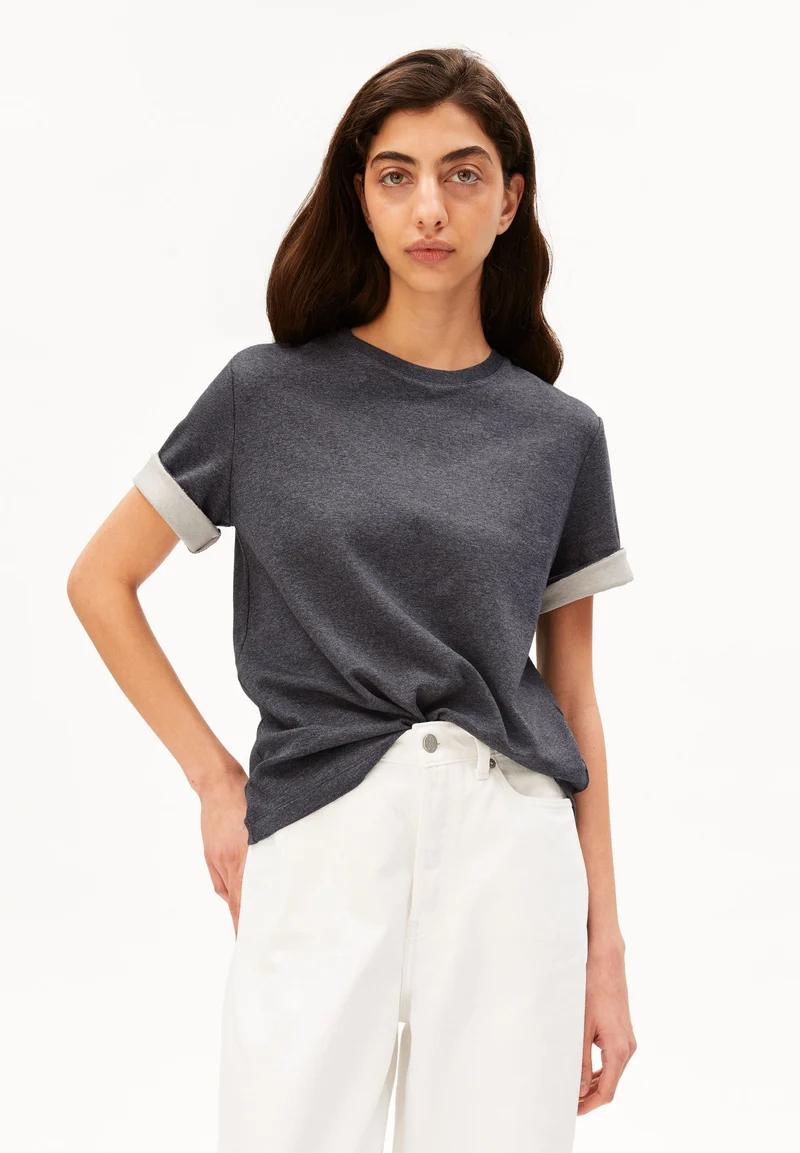 UN-WASTED T-SHIRT | steel melange-undyed