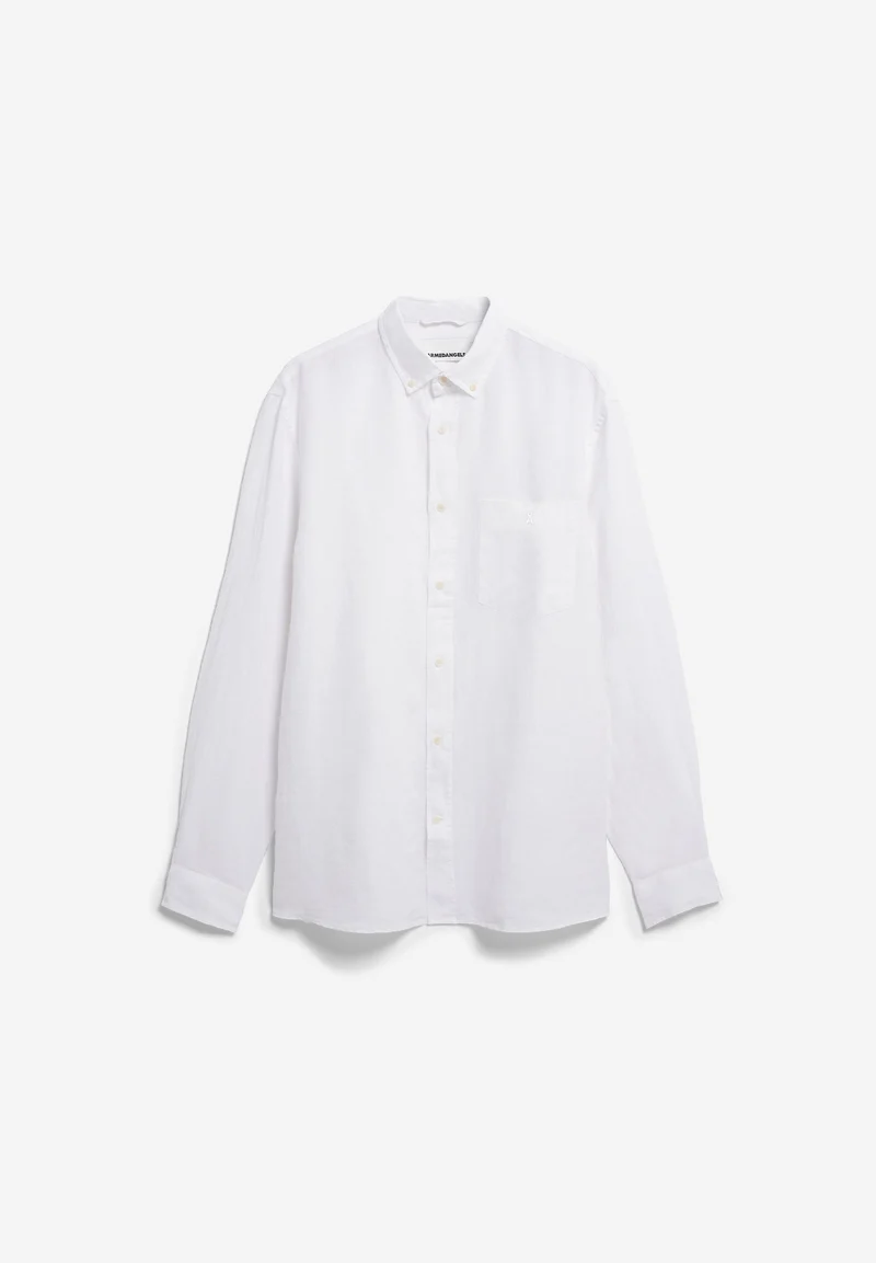 LEINEN-LANGARMHEMD | white