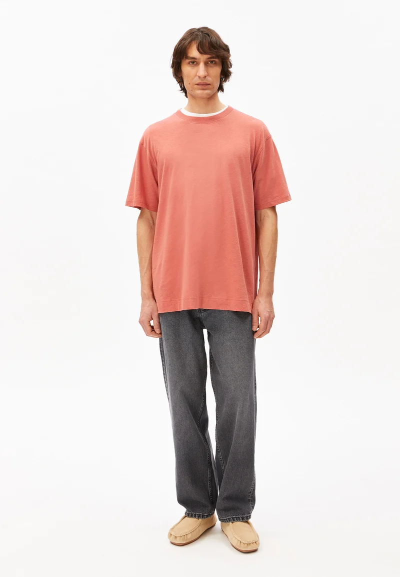 MAARKOS LEINEN-MIX T-SHIRT | tabasco red