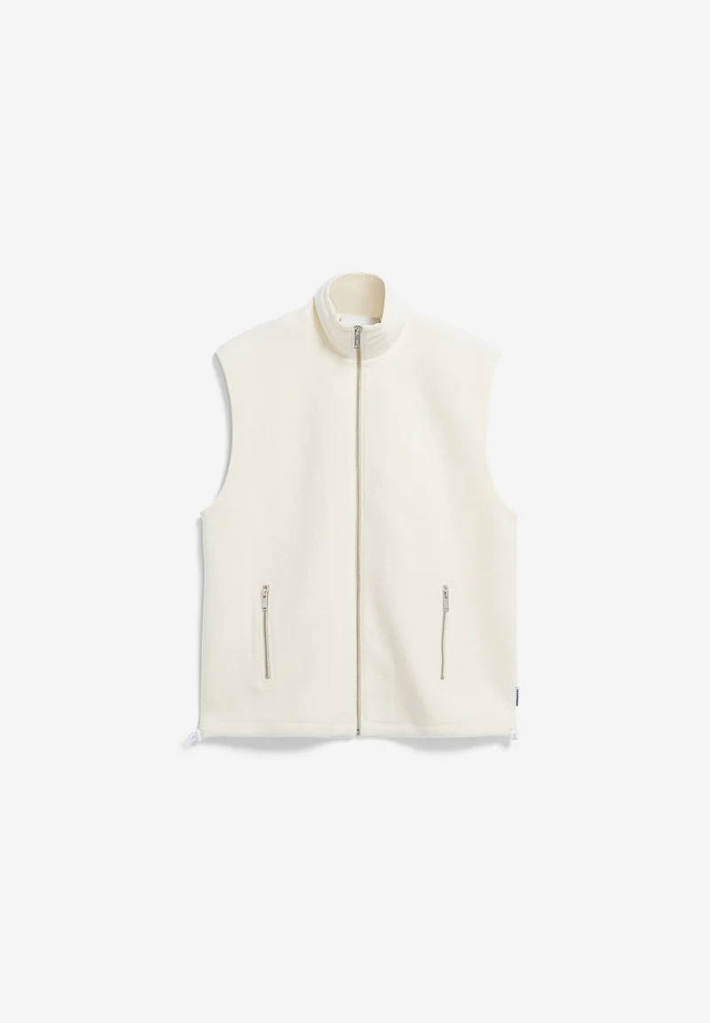 BAUMWOLL-FLEECE-WESTE | oatmilk