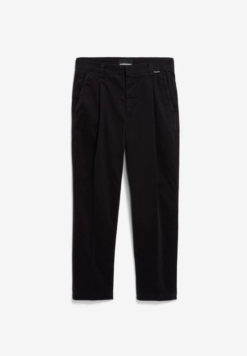 TAAMIR PLISSIERTE CHINOHOSE | black