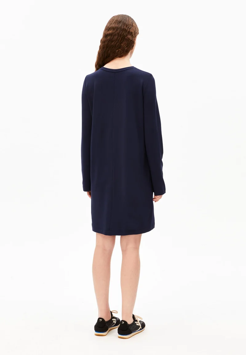 MAARILIANA LANGÄRMLIGES JERSEYKLEID | tinted navy