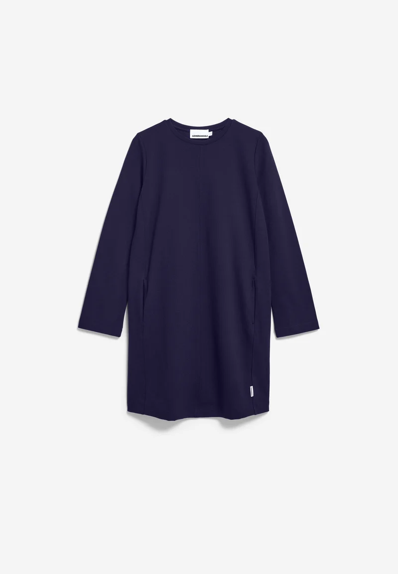 MAARILIANA LANGÄRMLIGES JERSEYKLEID | tinted navy