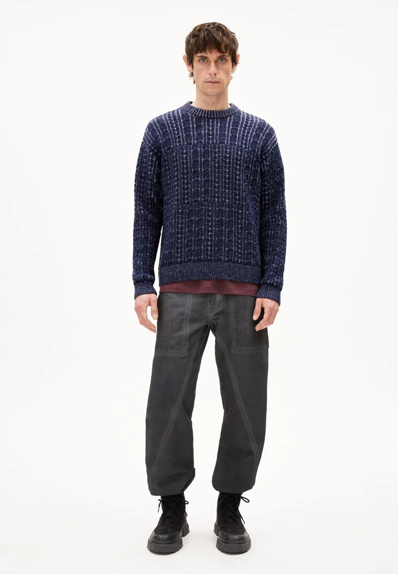 DAAKO STRICKPULLOVER | night sky tweed-frozen lavender