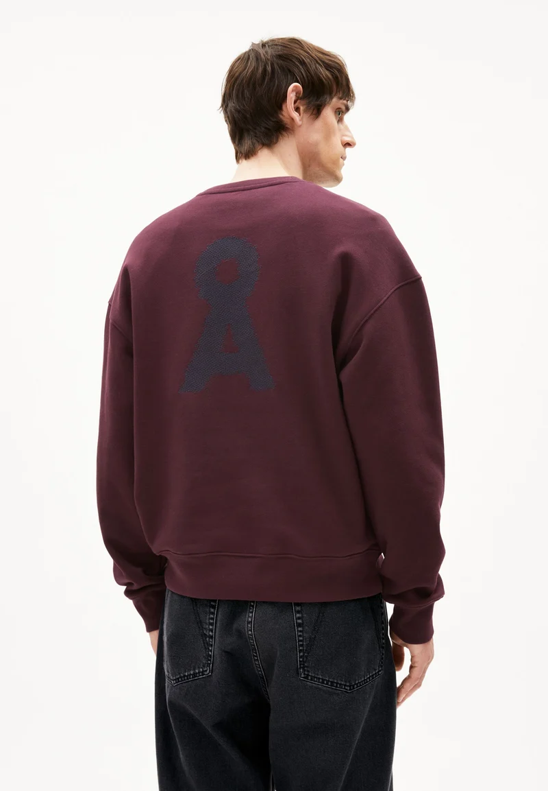 EMAAL Å ZICK ZACK SWEATSHIRT | dark cranberry