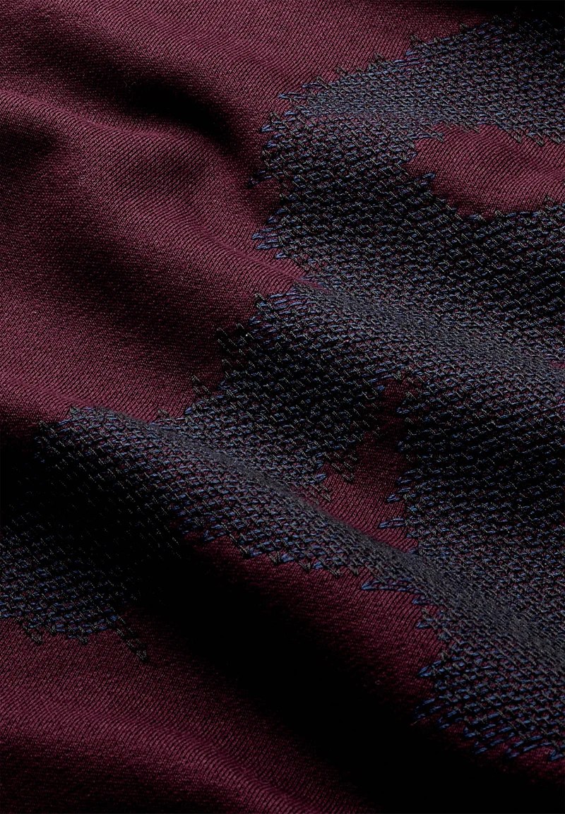 EMAAL Å ZICK ZACK SWEATSHIRT | dark cranberry
