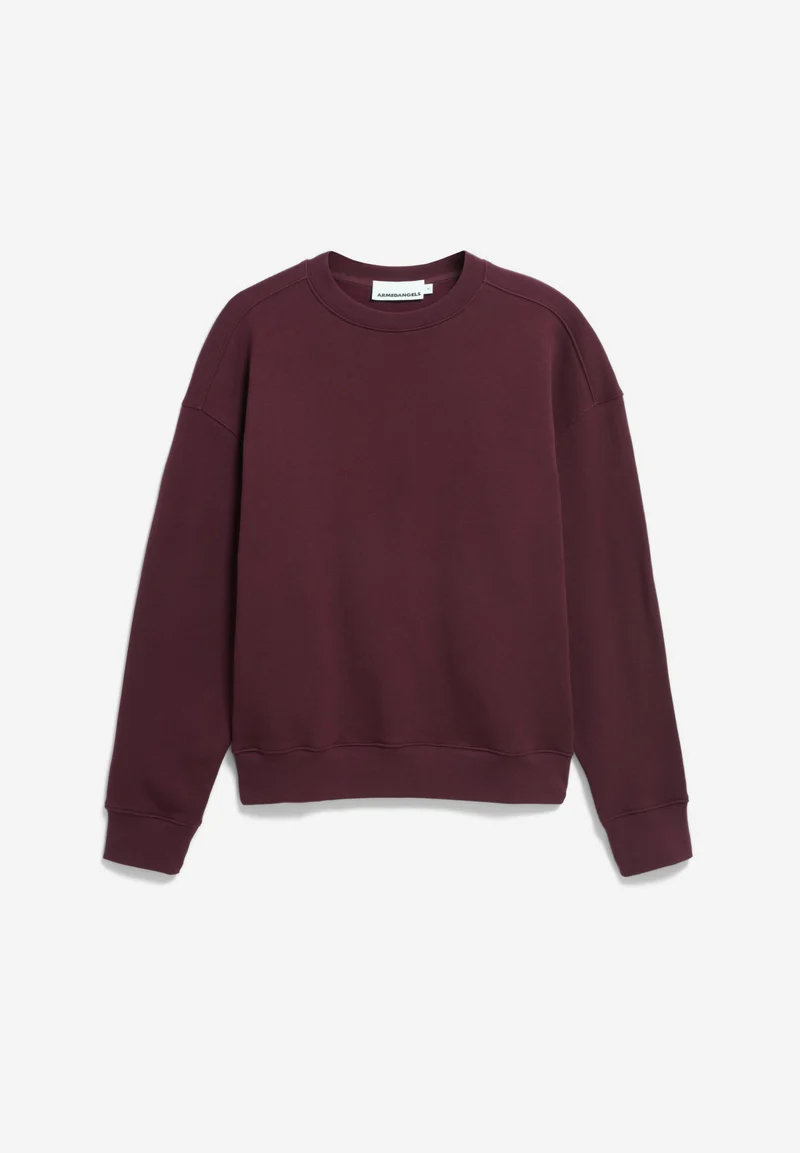 EMAAL Å ZICK ZACK SWEATSHIRT | dark cranberry