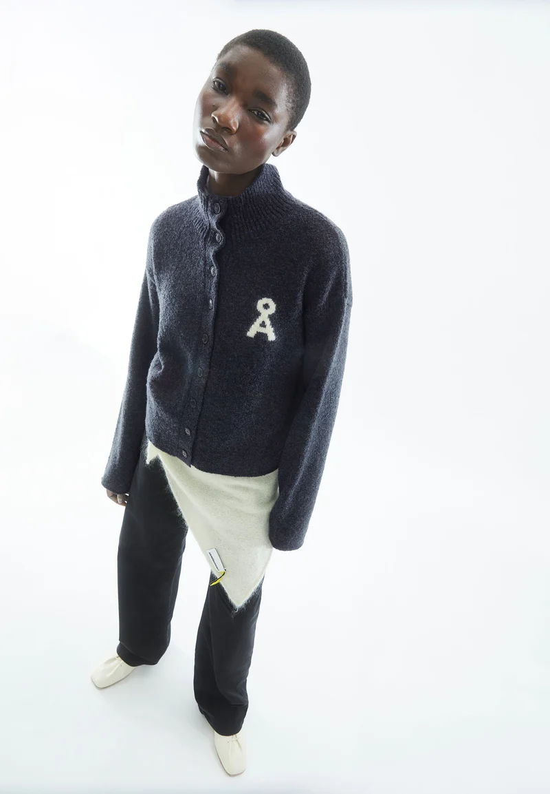 ICONIC Å RAMONAA BOUCLÉ | steel melange-oatmilk