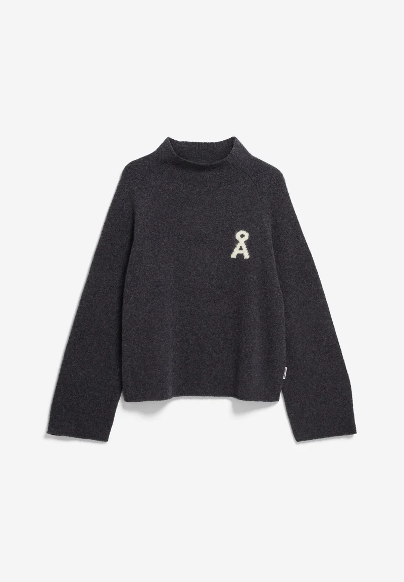 ICONIC Å BOUCLÉ-STRICKPULLOVER | steel melange-oatmilk