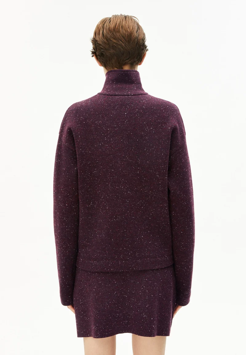 DOROTHEAA TWEED JACKE | dark cranberry