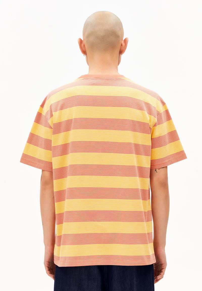 MAARKOS MULTI GESTREIFTES T-SHIRT | sunflower-tabasco red