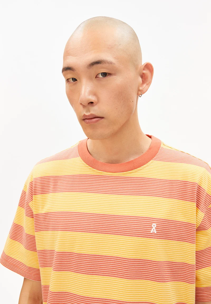 MAARKOS MULTI GESTREIFTES T-SHIRT | sunflower-tabasco red