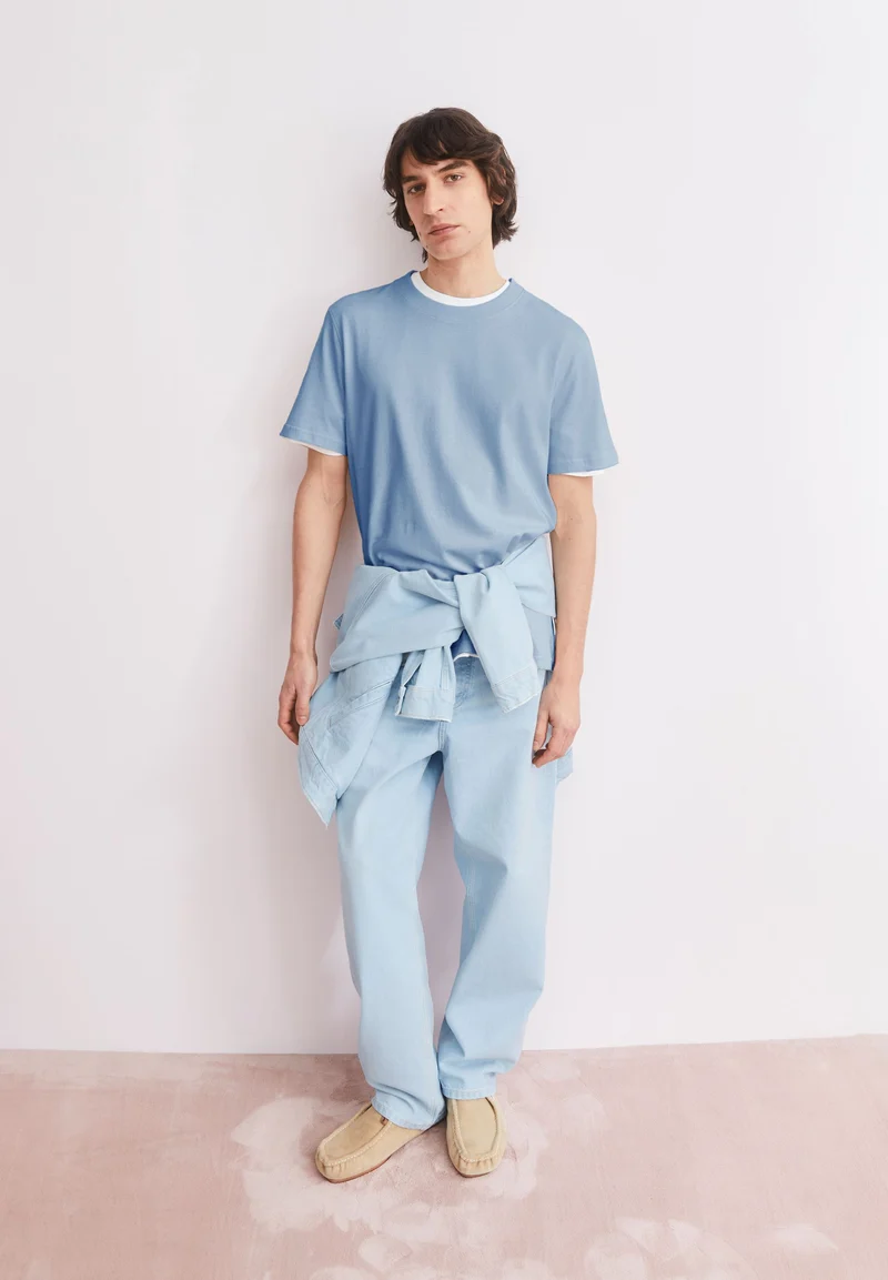 MAARKOS MID WEIGHT T-SHIRT | wedgwood