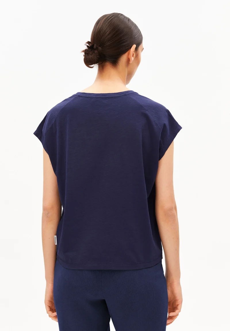 SLUB JERSEY T-SHIRT | tinted navy