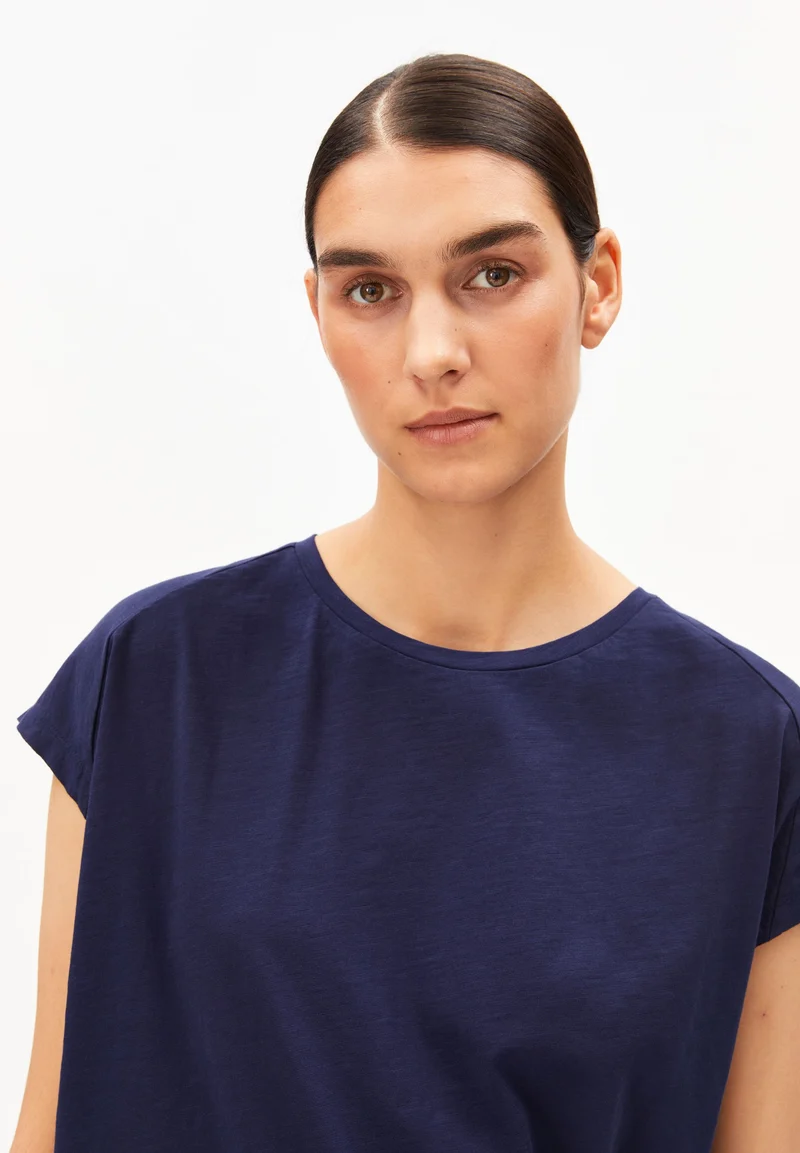 SLUB JERSEY T-SHIRT | tinted navy