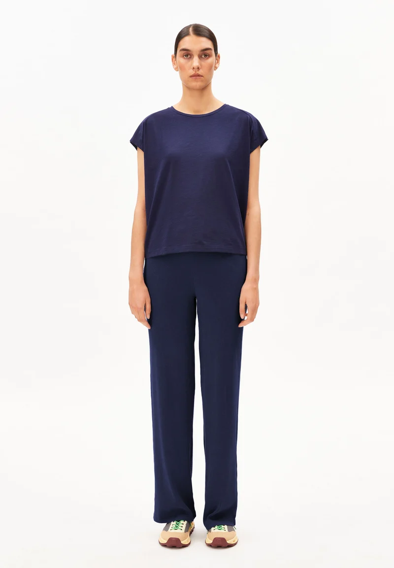 SLUB JERSEY T-SHIRT | tinted navy
