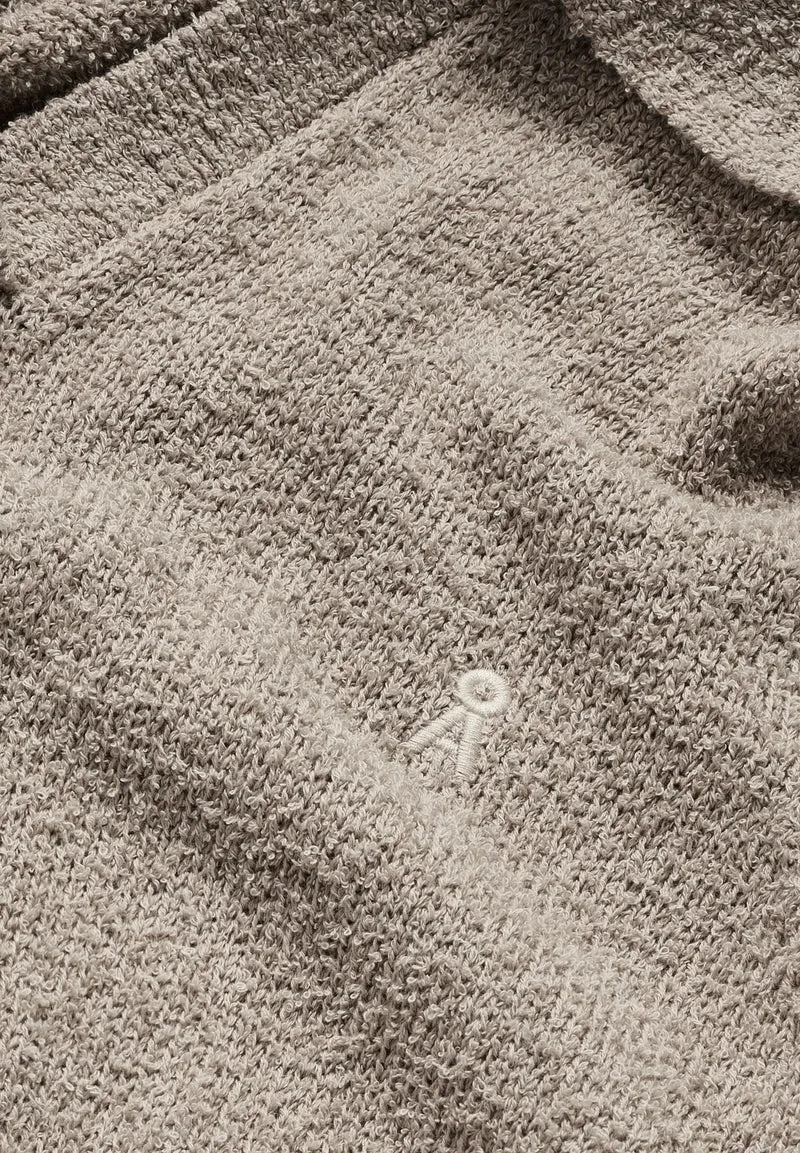 BOUCLE STRICKPOLOSHIRT | sandstone