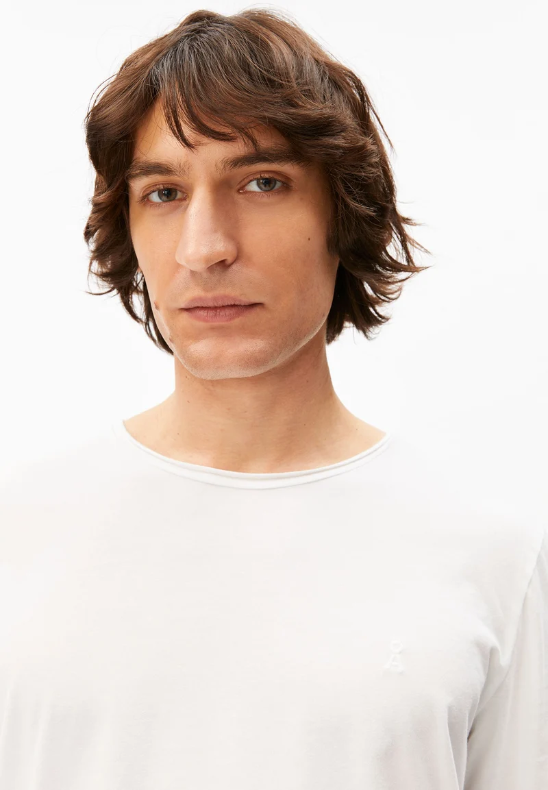 JAAMES BRUSHED LANGARMSHIRT | white