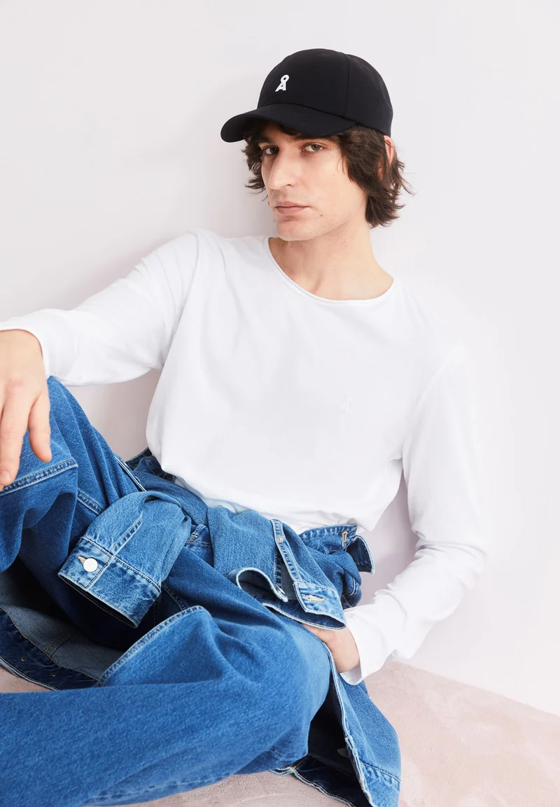 JAAMES BRUSHED LANGARMSHIRT | white