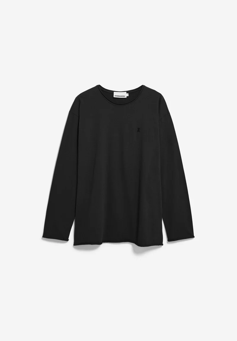 JAAMES BRUSHED LANGARMSHIRT | black