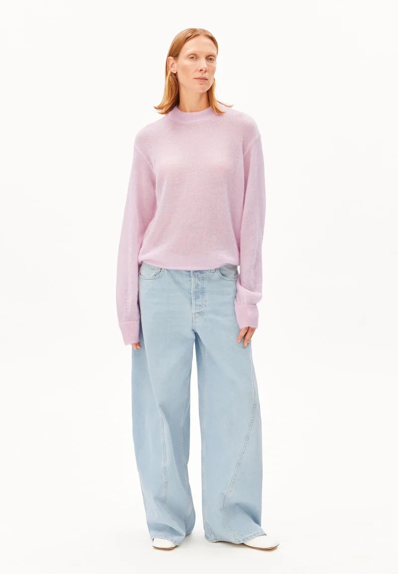 MOHAIR-MIX STRICKPULLOVER | pink mist